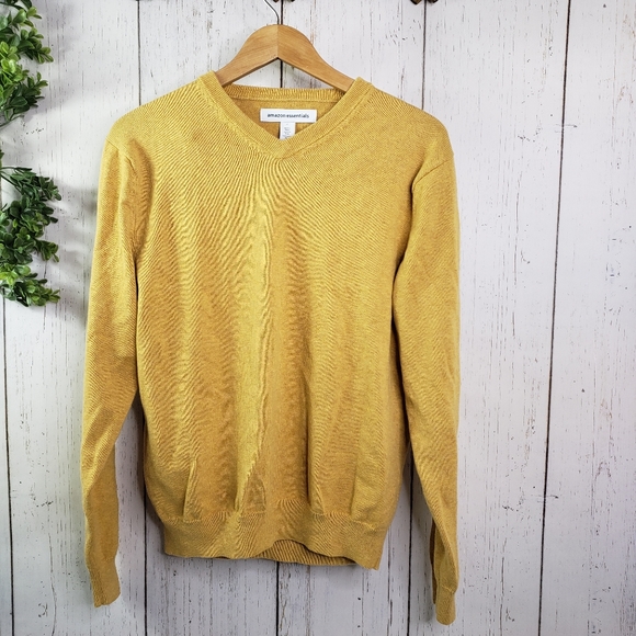 amazon basics Sweaters - Mustard yellow cotton long sleeve swester